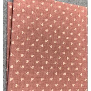 Pink Cotton Fabric Tiny White Floral Pattern 18" x 22" Sewing Quilting Projects